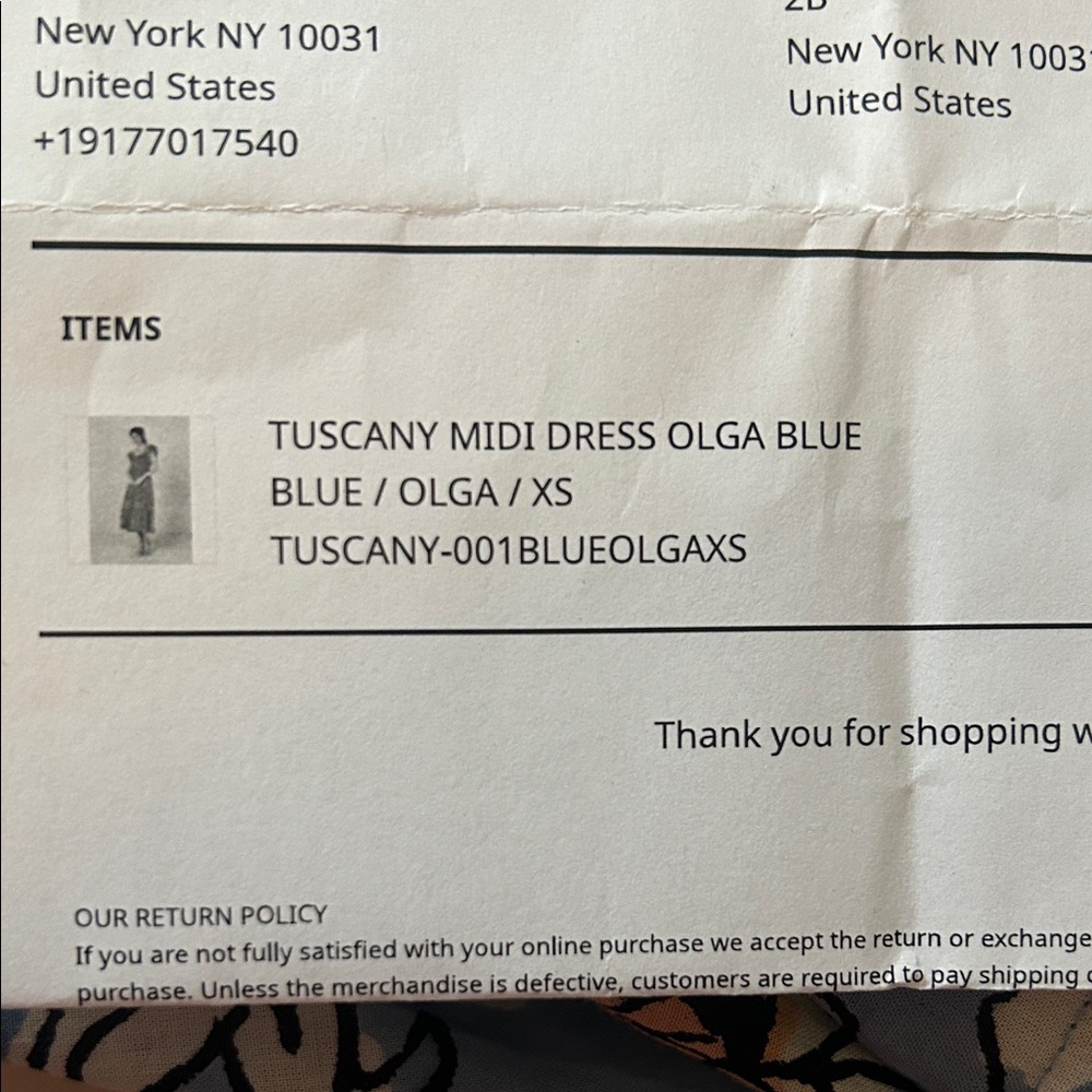 Tuckernuck Ro’s Garden Tuscany Midi Dress Olga Blue XS NWT! - Picture 13 of 14